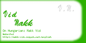 vid makk business card